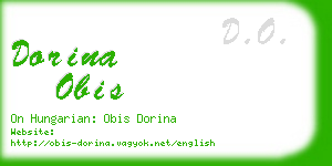 dorina obis business card